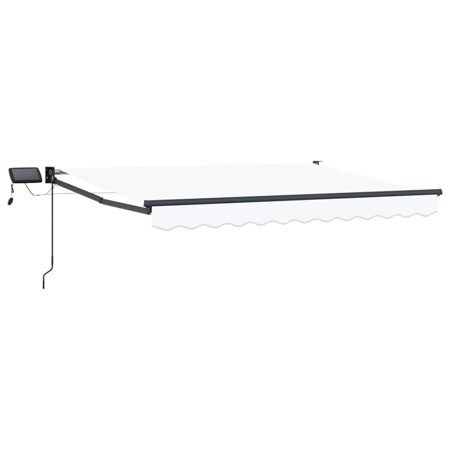 vidaXL Manuelle Gelenkarmmarkise mit LEDs Weiß 3,5 x 2,5 m 3419450