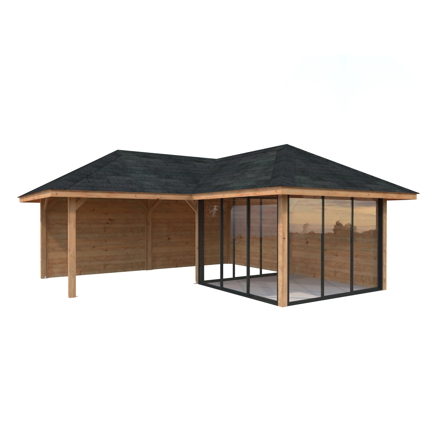 Palmako Pavillon Bianca Set212 Slide Braun Tauchgrundiert 588 cm x 588 cm F günstig online kaufen