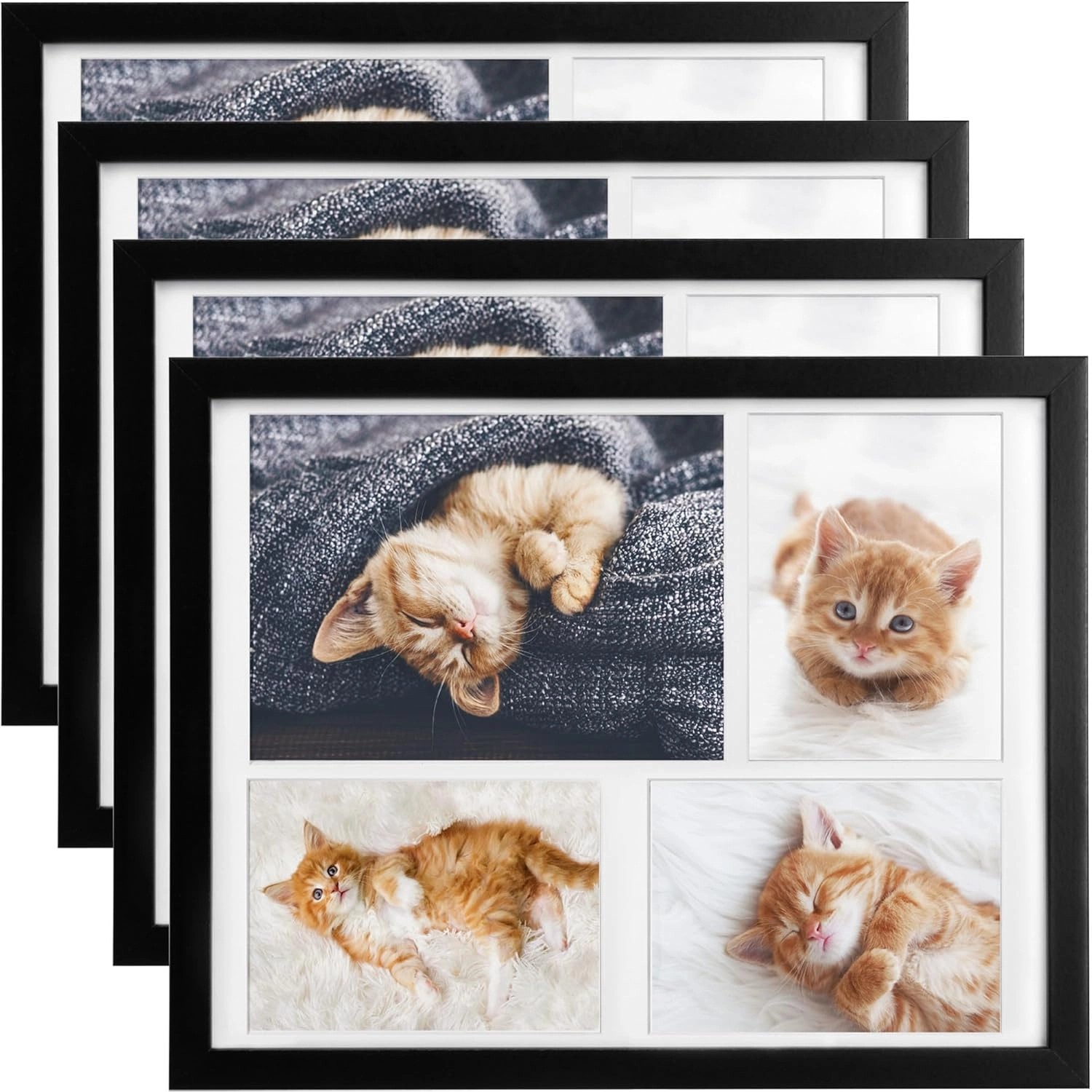 Bomoe Galeria Bilderrahmen 4 Bilder 15x21cm + 10x15cm Schwarz 4tlg günstig online kaufen