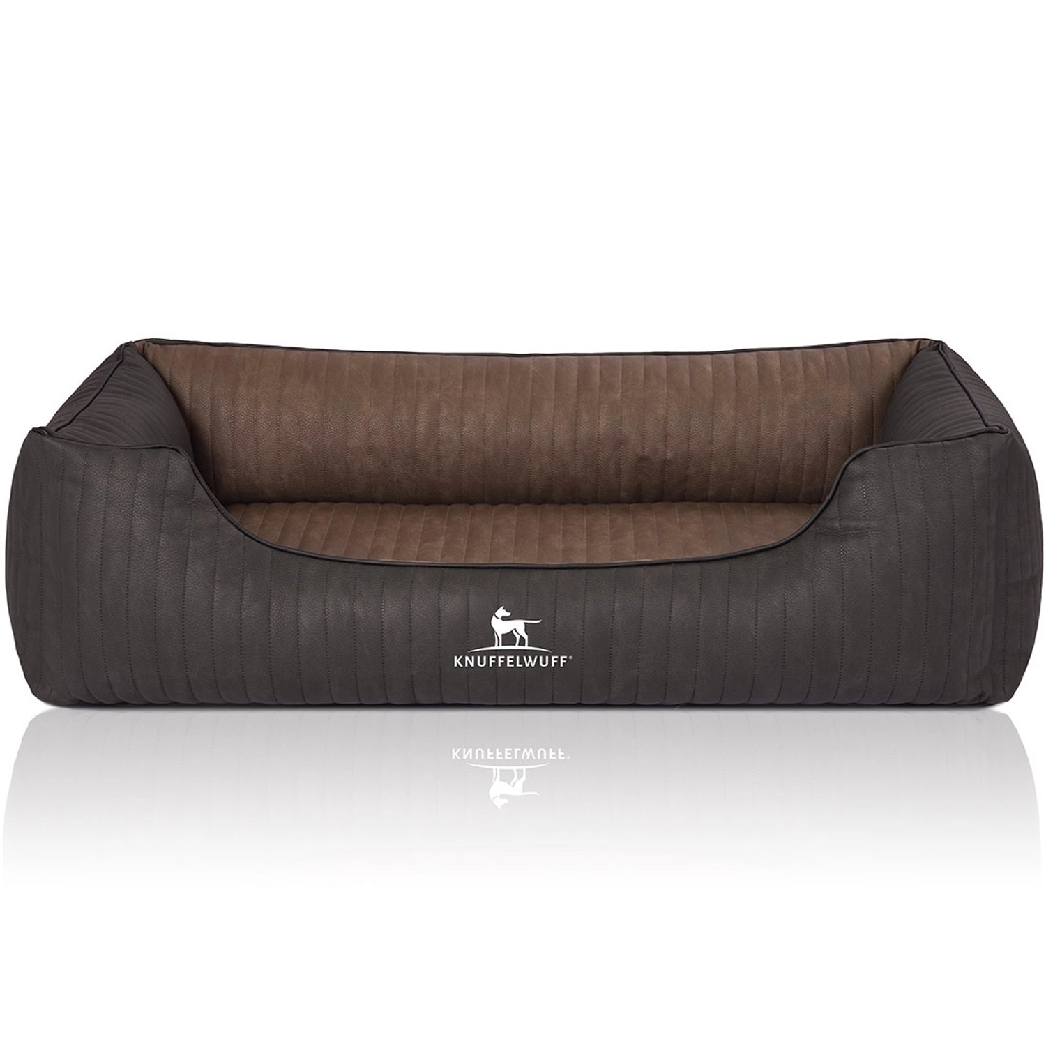 Knuffelwuff Hundebett Outback Orthopädisch Kunstleder XL 105 x 75cm Schwarz günstig online kaufen