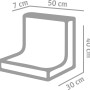 Grauer Diephaus L-Stein unbewehrt, 40x50x30x7 cm, zur Beet- und Böschungsbegrenzung.