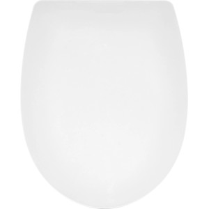Weißer WC-Sitz Cerro aus Polypropylen mit Absenkautomatik.