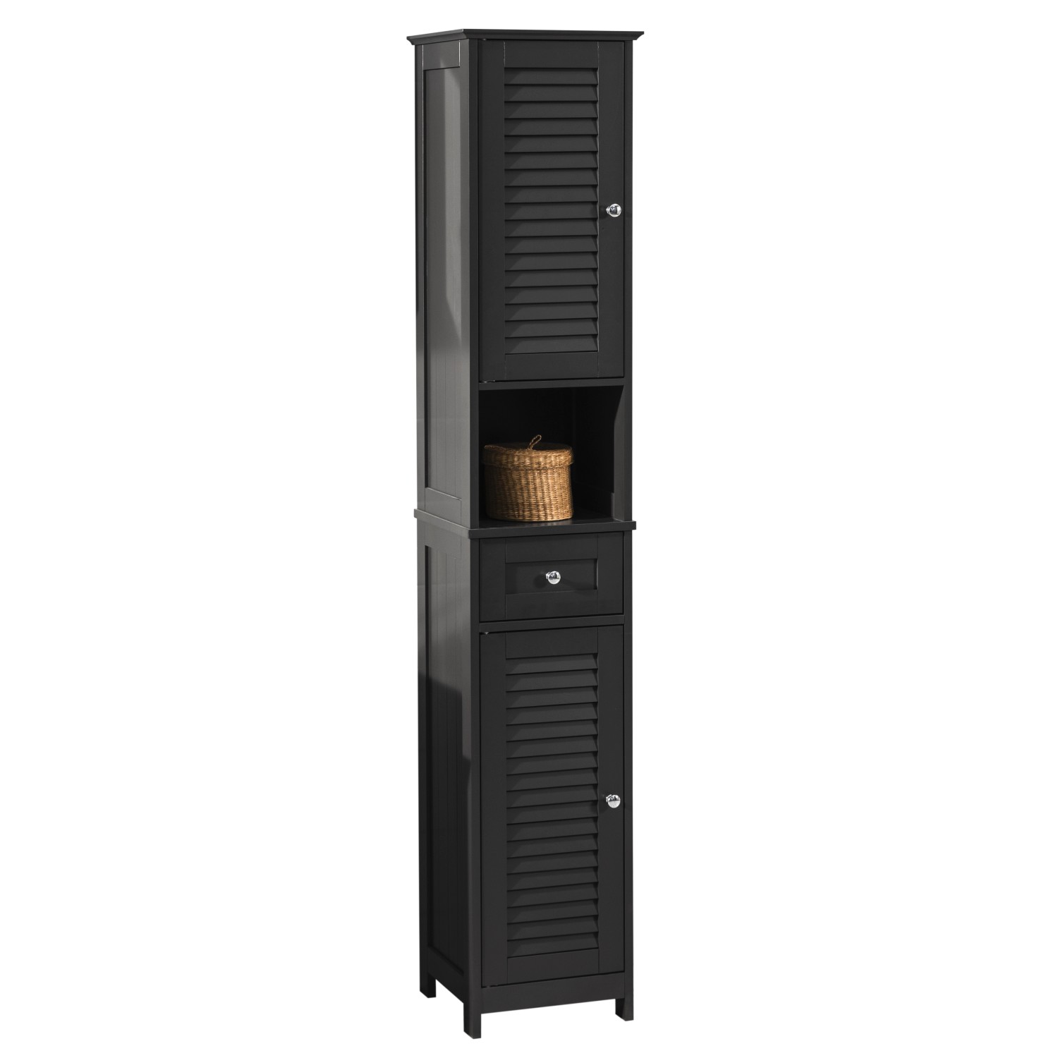 SoBuy Badezimmerschrank Hochschrank mit Schublade Badregal 32x170x30cm Grau günstig online kaufen