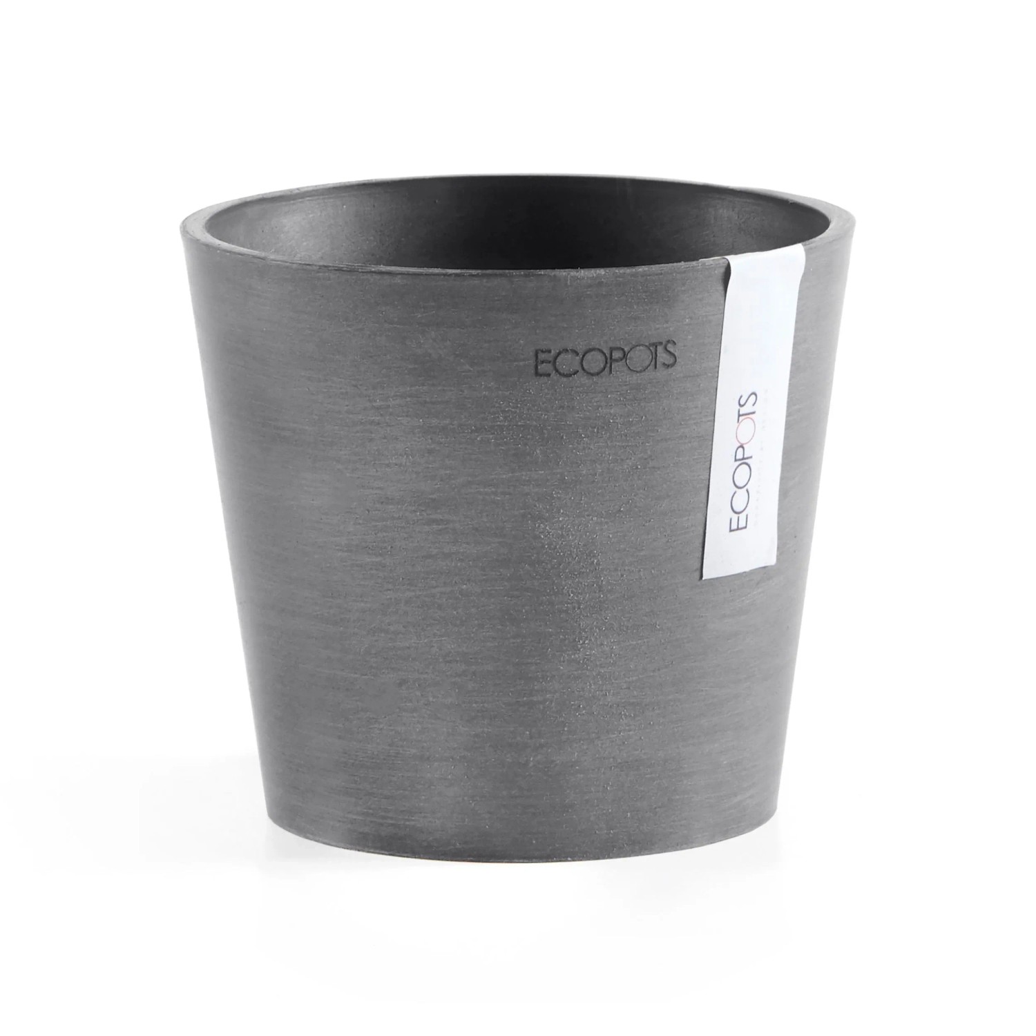 Ecopots Pflanztopf Amsterdam Ø 13 cm x 11 cm Grau günstig online kaufen