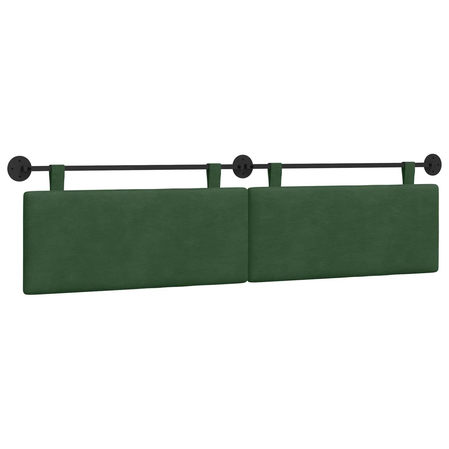 vidaXL Hängevorderseite Uni Dschungelgrün 210 x 55 x 5 cm Cordstoff 42031839