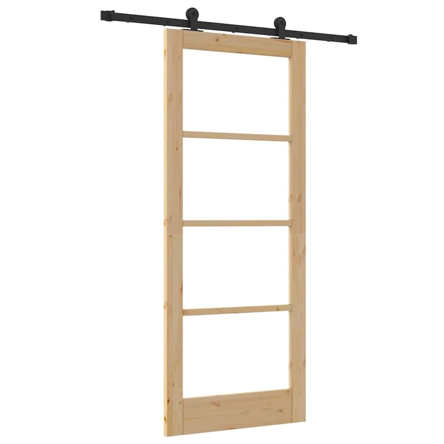 vidaXL Schiebetür ORKDAL Braun 83 x 202 cm Holz und Metall 3332109 günstig online kaufen