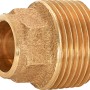 Löt-Übergangsnippel aus Rotguss, 15 mm x 26,4 mm (R 3/4) für Kupferrohre.