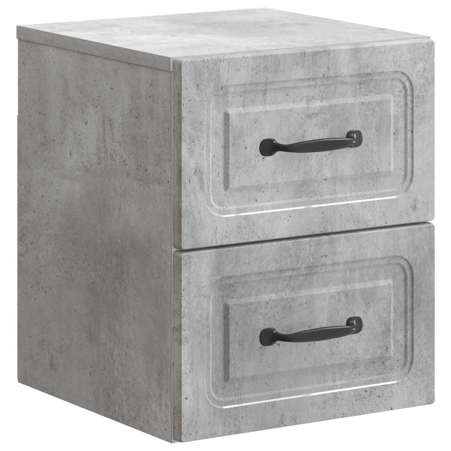 vidaXL Wandmontierter Nachttisch Betongrau 34,5 x 33 x 40 cm 899321