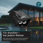 LUXULA Solar Wandleuchte 2-flammig Up/Down CCT Warm- Kaltweiß 3000-6500K Akku LED Außenleuchte Gartenbeleuchtung IP54 Wetterfest Schwarz_4
