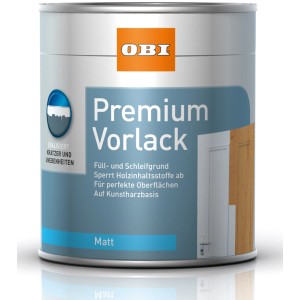Dose OBI Premium Vorlack Weiß matt 2,5 l für Innen & Außen.