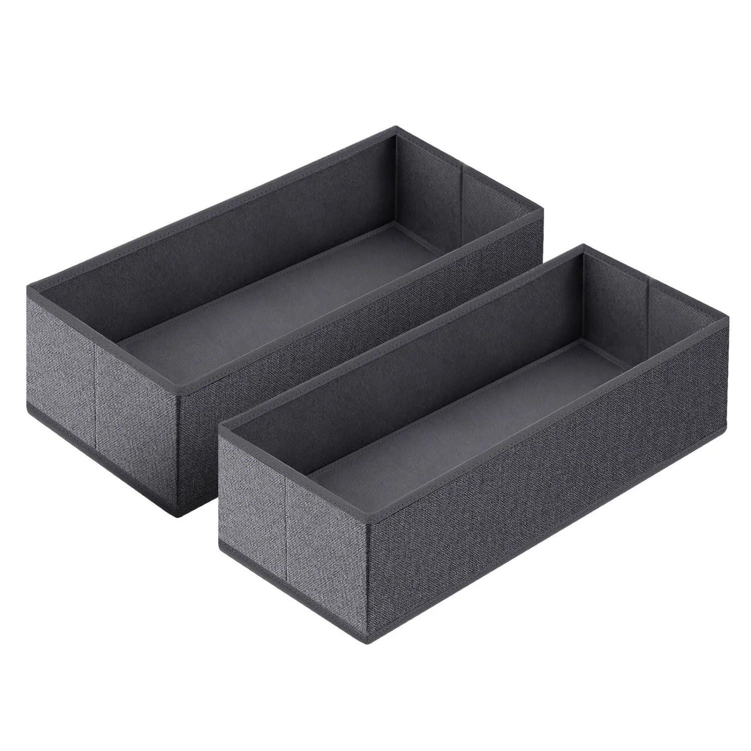 Sekey Aufbewahrungsbox Schubladen Organizer aus Vliesstoff Faltbare Stoffboxen 2er Set 19 x 51 x 11 cm für PAX 50 ohne Trennfächer für Kleidung