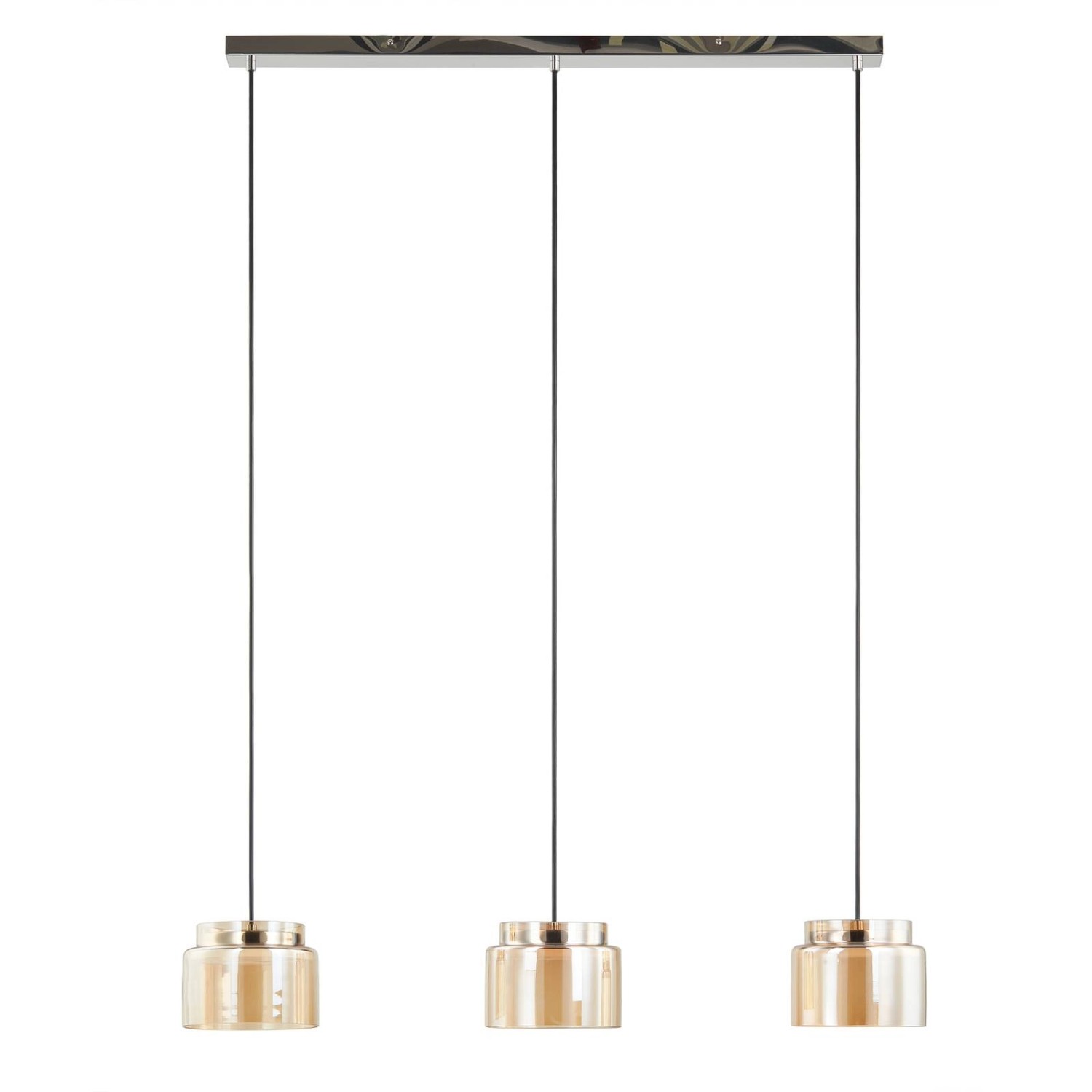 Lucande Pendelleuchte Diano 10013677 Design Modern in Creme aus Glas 3-flammig GX53 Wohnzimmerleuchte