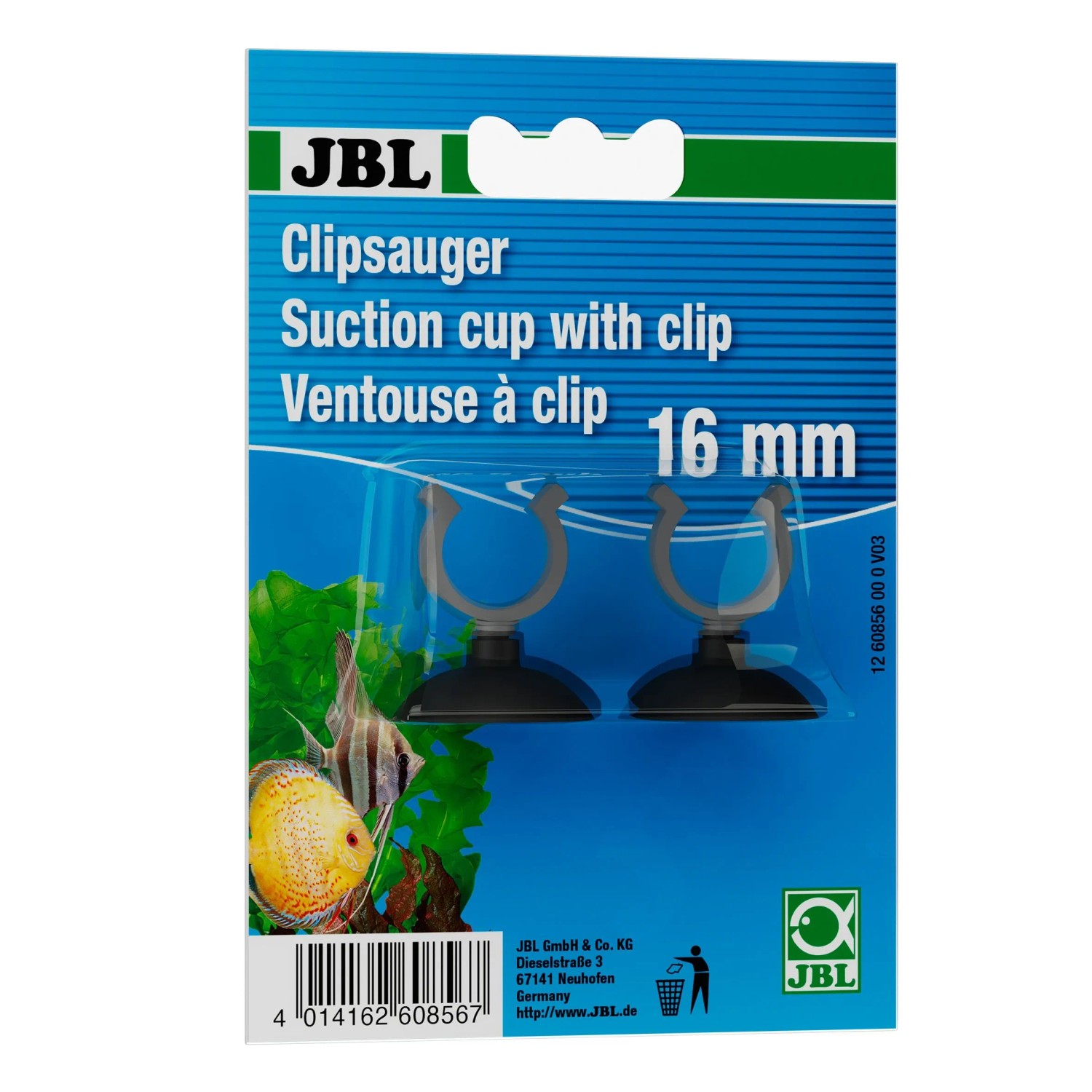 JBL Clipsauger Schwarz 16 mm