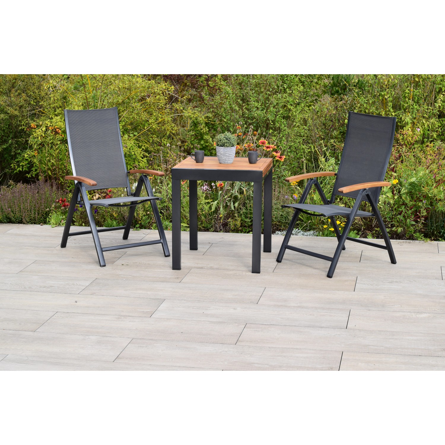 Merxx Toblino Set 3-tlg. mit Balkon-Tisch Ausziehbar 65/130 x 65 cm günstig online kaufen