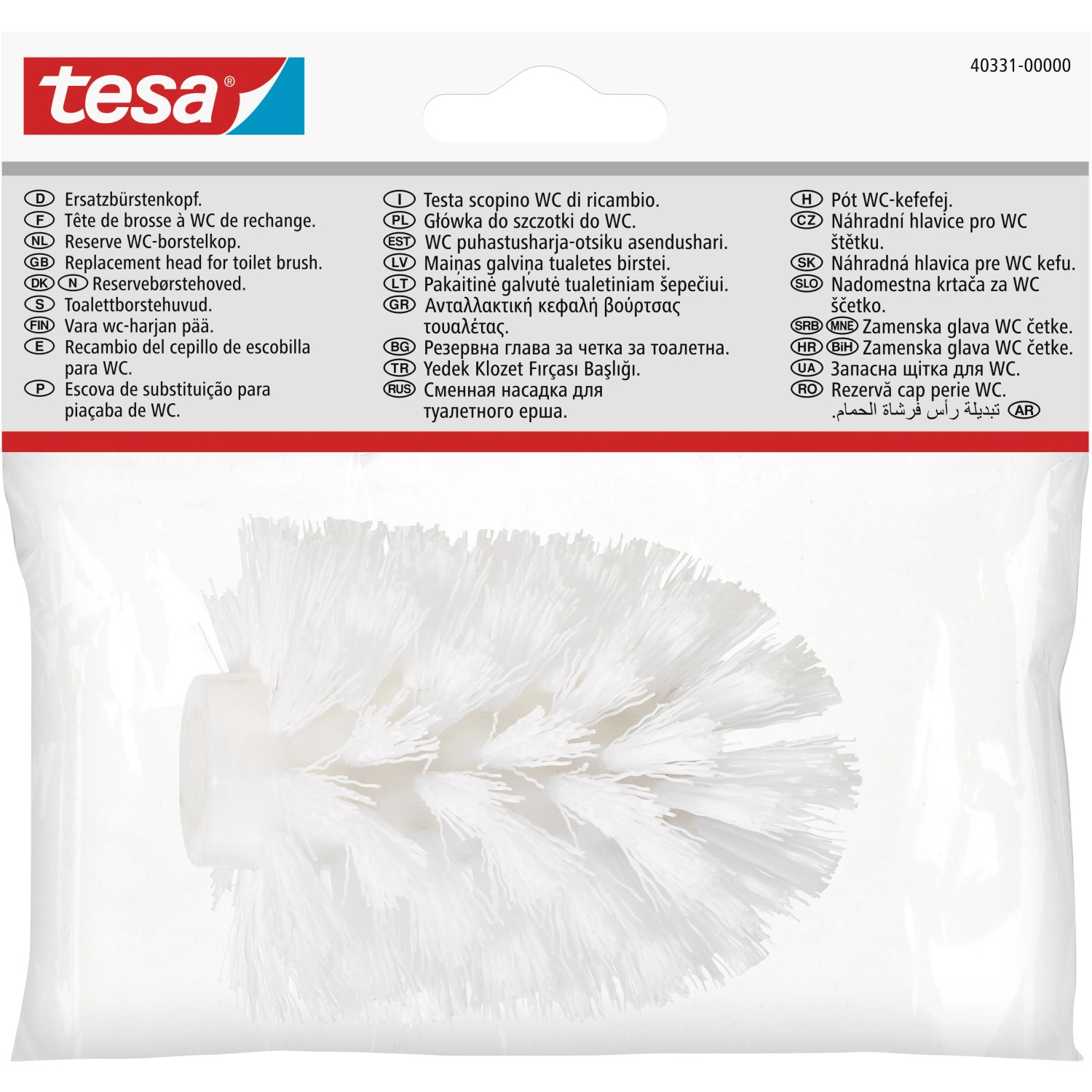 Tesa Ersatzkopf, weiß, für WC-Bürsten-Sets Deluxxe, Elegaant, Exxcellent, Ekkro, Hukk, Klaam, Loxx.