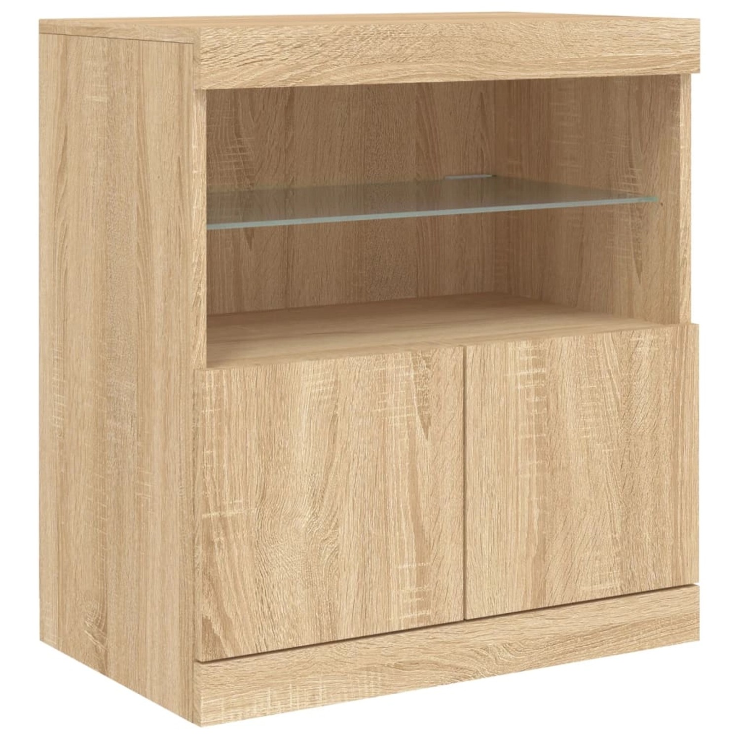 vidaXL Sideboard mit LED-Leuchten Sonoma-Eiche 60x37x67 cm 836653 günstig online kaufen