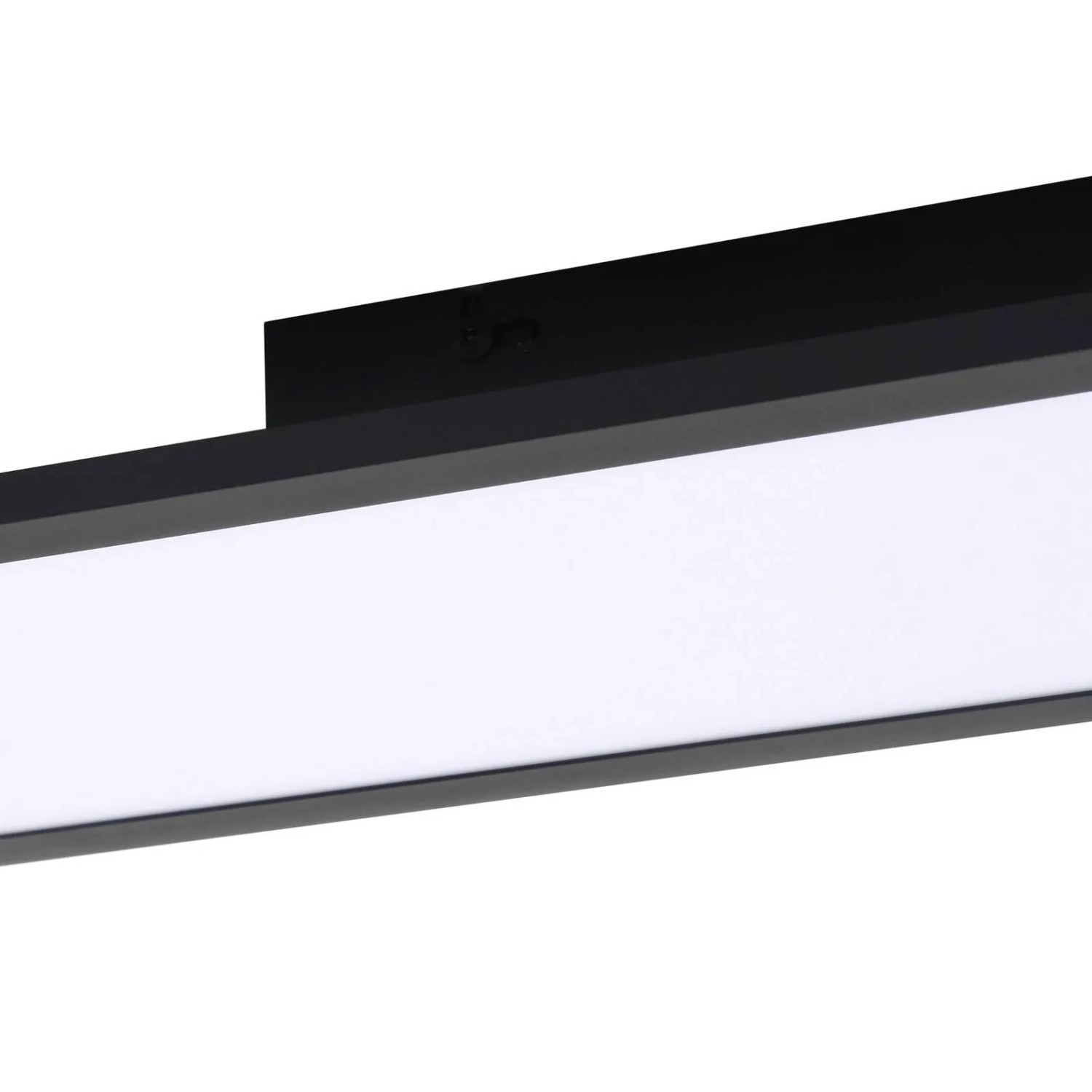 Schwarze Lindby LED Deckenleuchte Enhife, einflammig, für Arbeitszimmer und Büro.