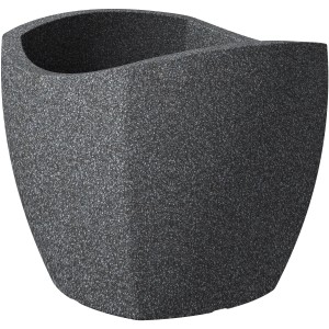 Scheurich Pflanzkübel Wave Globe Cubo, 50x50 cm, Schwarz Granit, für Innen- & Außenbereich.