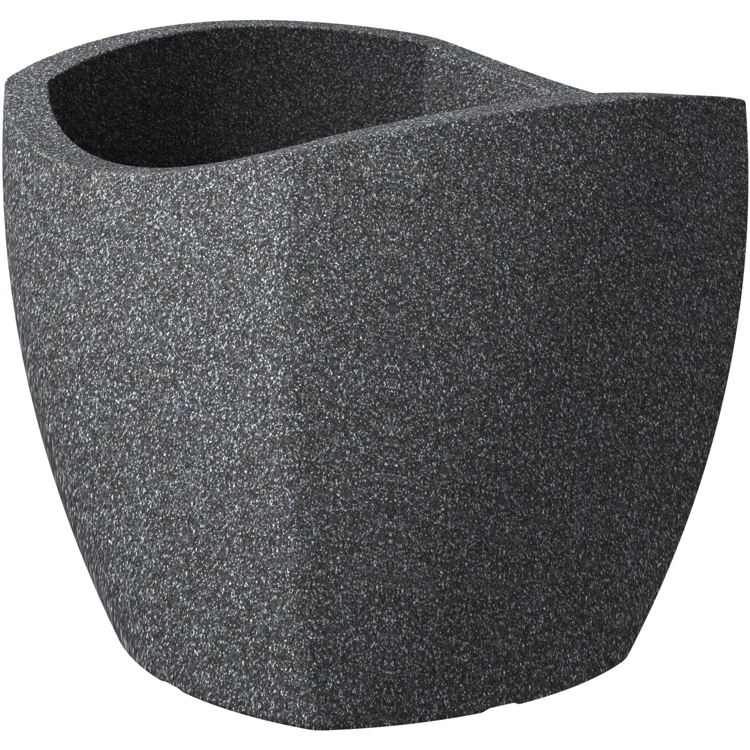 Scheurich Pflanzgefäß Wave Globe Cubo 50 cm x 50 cm Schwarz Granit