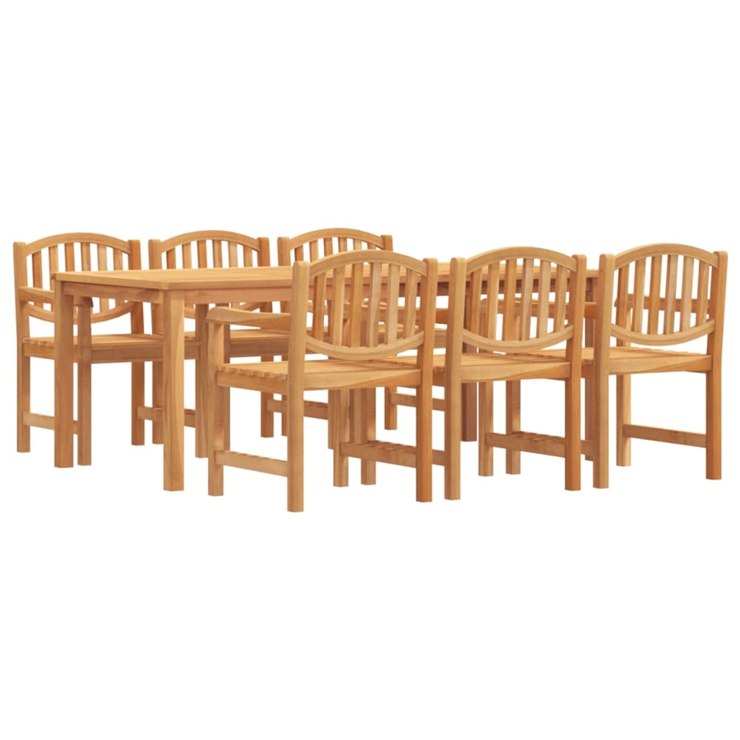 vidaXL 7-tlg Garten-Essgruppe Massivholz Teak Modell 84 günstig online kaufen