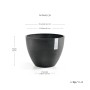 Dunkelgrauer Ecopots Pflanztopf Antwerp 30 cm, ideal für Innen- und Außenbereich.
