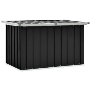 furnicato Gartenbox, anthrazitfarben, 109x67x65 cm, aus verzinktem Stahl für Garten und Terrasse.