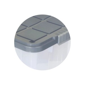 BigDean Eurobox mit Deckel, stahlgrau, 60x40x33 cm, Detailansicht