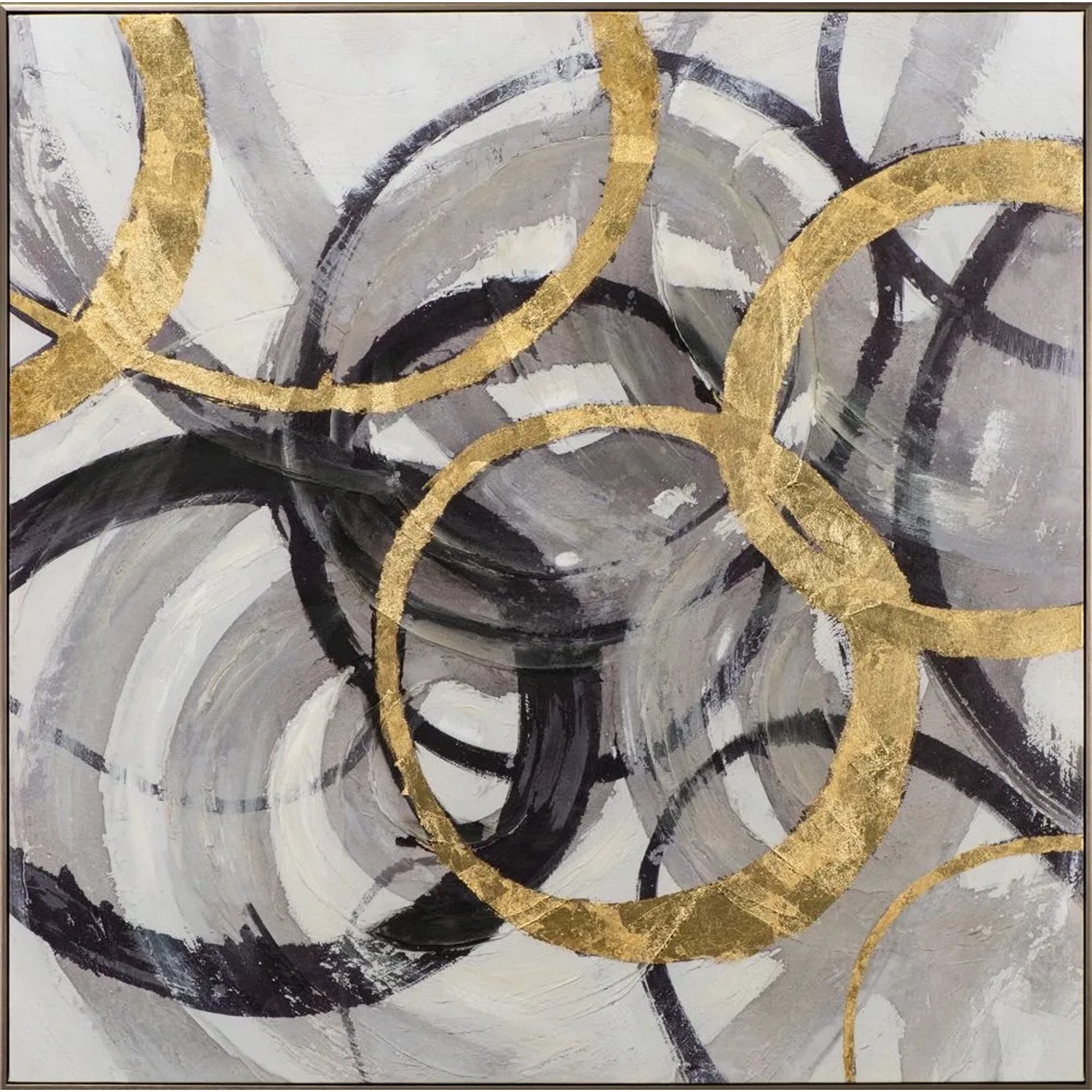 Art Universe Leinwandbild Golden Olympic 100 x 100 cm