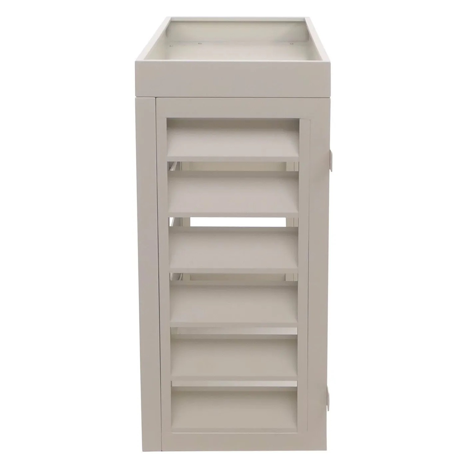 MCW Verkleidung für Klimaanlage/Wärmepumpe O43 aus grau-weißem Metall, 80x90x38cm, mit Lamellen & Pflanzkasten.