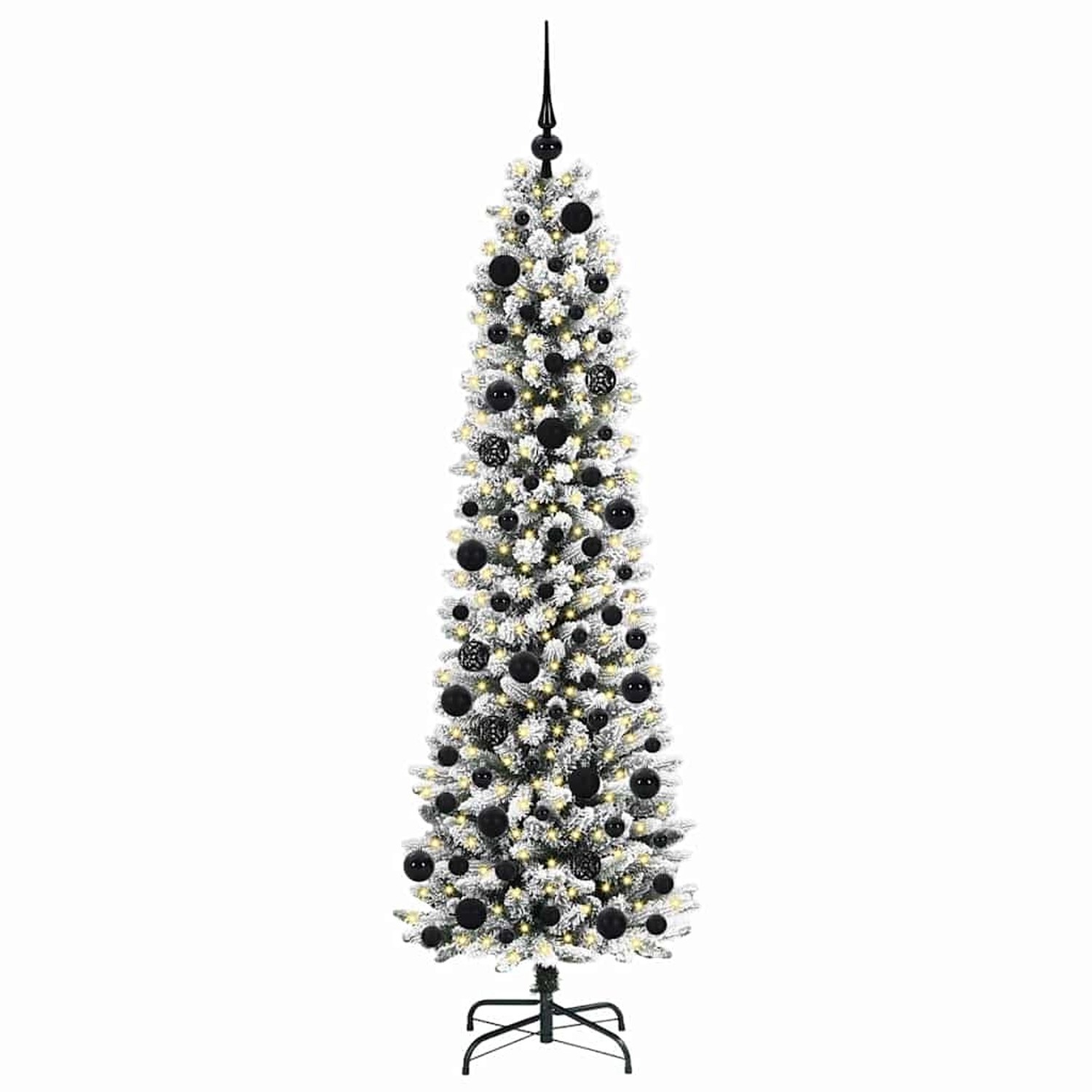 vidaXL Künstlicher Weihnachtsbaum mit 300 LEDs Grün und Weiß 180 cm 3396106