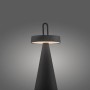 Schwarze LED-Akku-Tischleuchte Alwa, 28,9 cm hoch, für Innen und Außen. Dekoleuchte mit Touchdimmer.