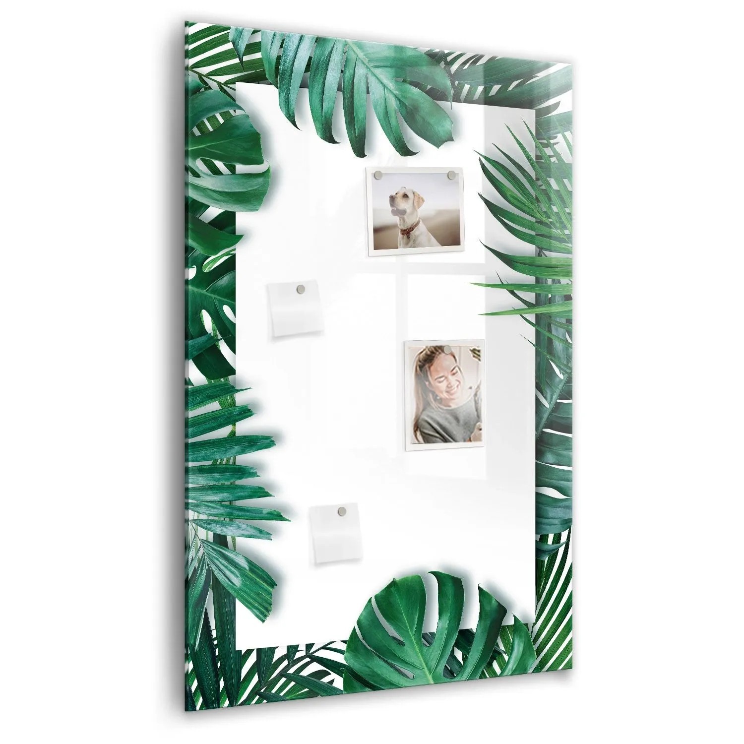 Tulup Glasmagnettafel Monstera Rahmen 60x90 cm Glastafel Magnetisch Beschre günstig online kaufen