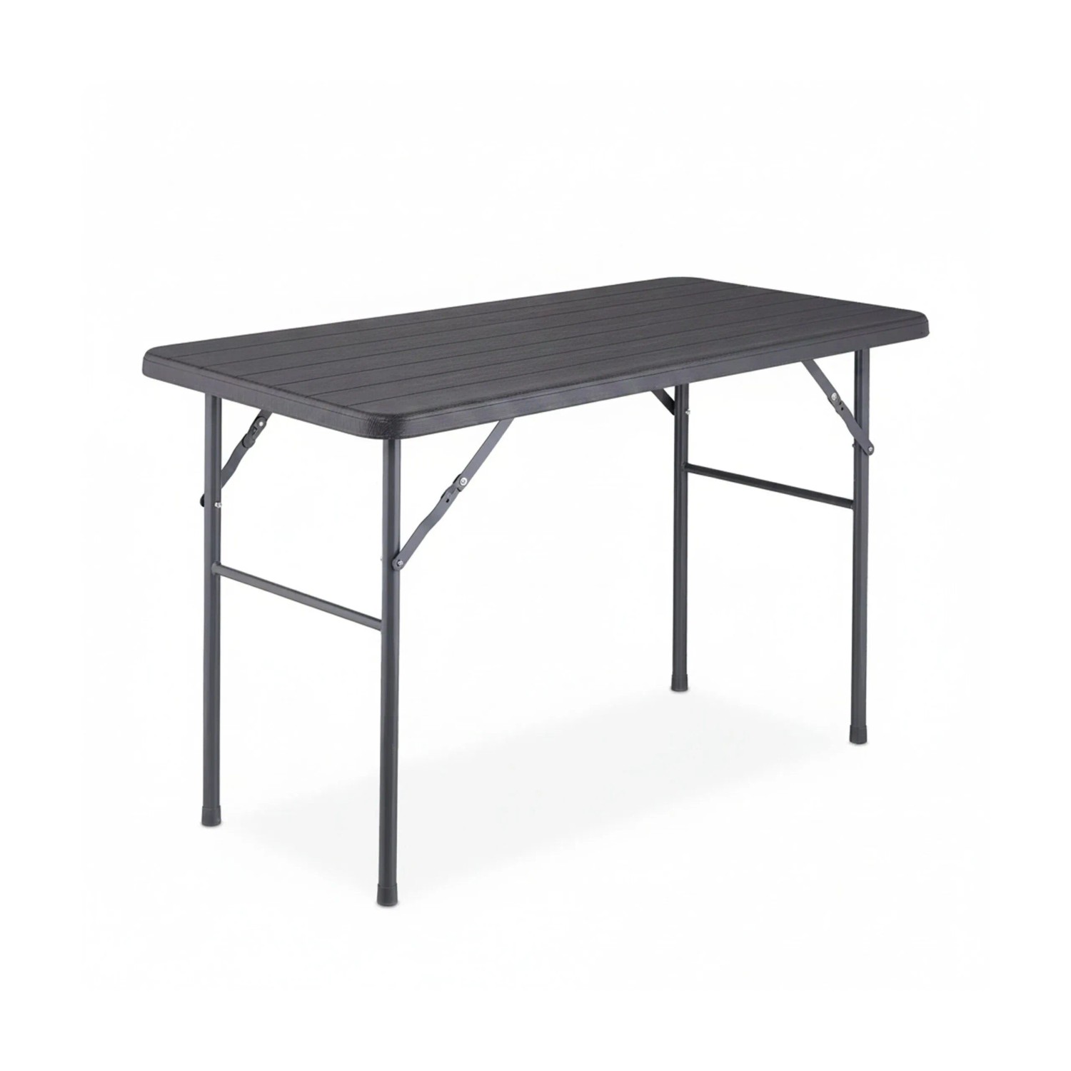 Relaxdays Gartentisch PE Stahl Grau Klappbar 118 cm x 60 cm x 74 cm 7,1 kg