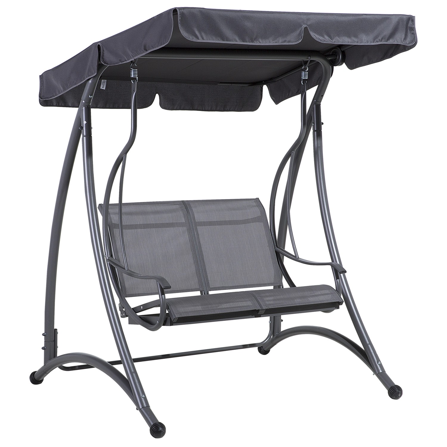 Beliani Gartenschaukel TESERO Dunkelgrau 120x146x165 günstig online kaufen
