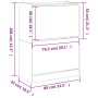 vidaXL Schuhschrank mit 2 Klappen Grau Sonoma 80x42x108 cm 3214404_10