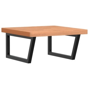 vidaXL Waschbeckenregal Wandmontage Stahl und Massivholz Buche 3302515