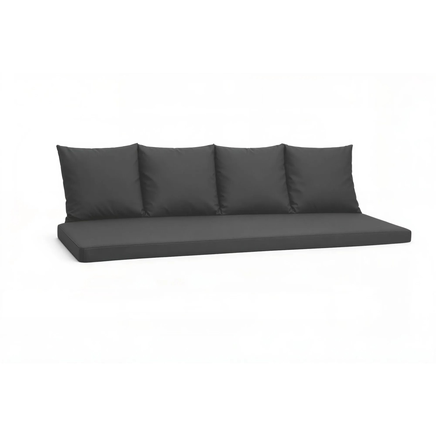 Setgarden  Mix Bench Kissen Outdoor Kissen Bankauflage 180x60+4x50x56cm Kissen Für 3-Sitzer Bänke 1tlg Anthrazit