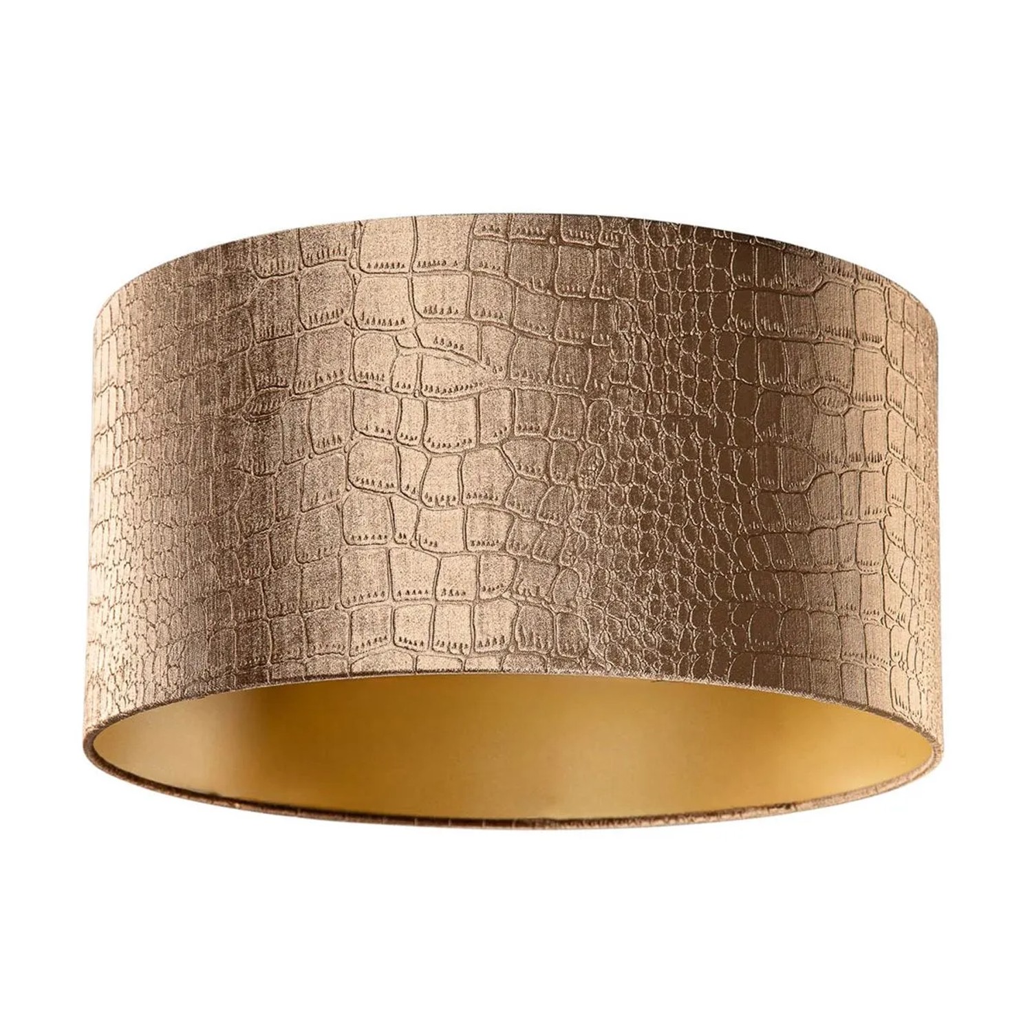 QAZQA Samtlampenschirm Krokodil Design mit Goldener Innenseite 50 50 25