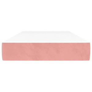 vidaXL Taschenfederkernmatratze für Kinder Rosa 80x160 cm Samt 4016551