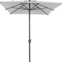 Grauer Siena Garden Marktschirm (200x300 cm) mit Knickfunktion und Kurbel.