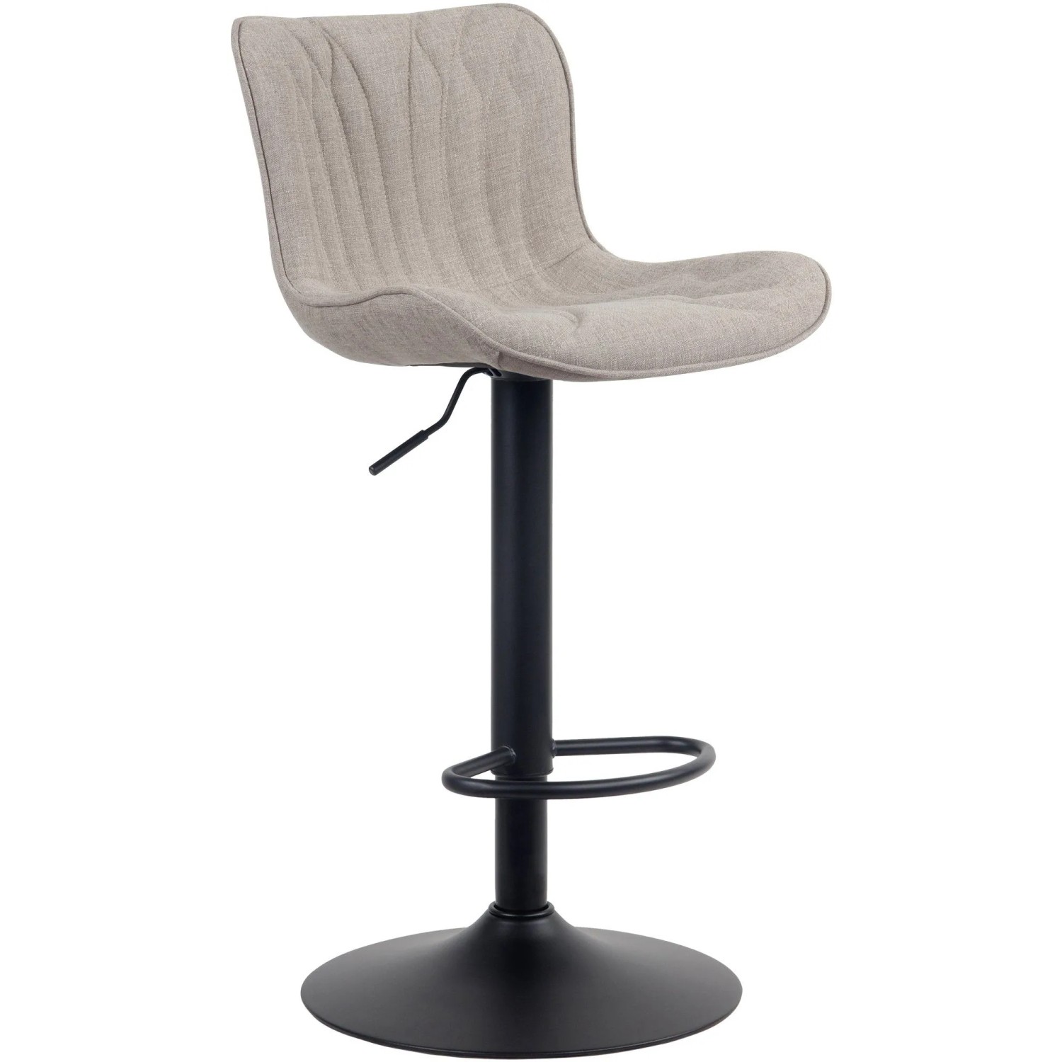DELUKE Barhocker NIDOR Stoff Taupe 48x54x83cm Barstuhl Mit Lehne Tresenhocker Tresenstuhl