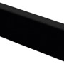 Schwarze Sockelleiste, 50x18x2600 mm, MDF-Abschluss für Laminat und Parkett.