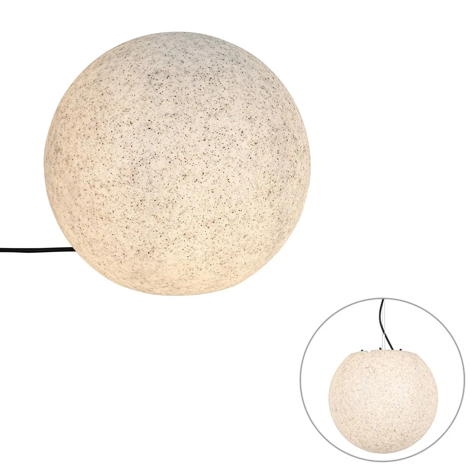 QAZQA Moderne Außenleuchte Grau 35 cm IP44 Nura