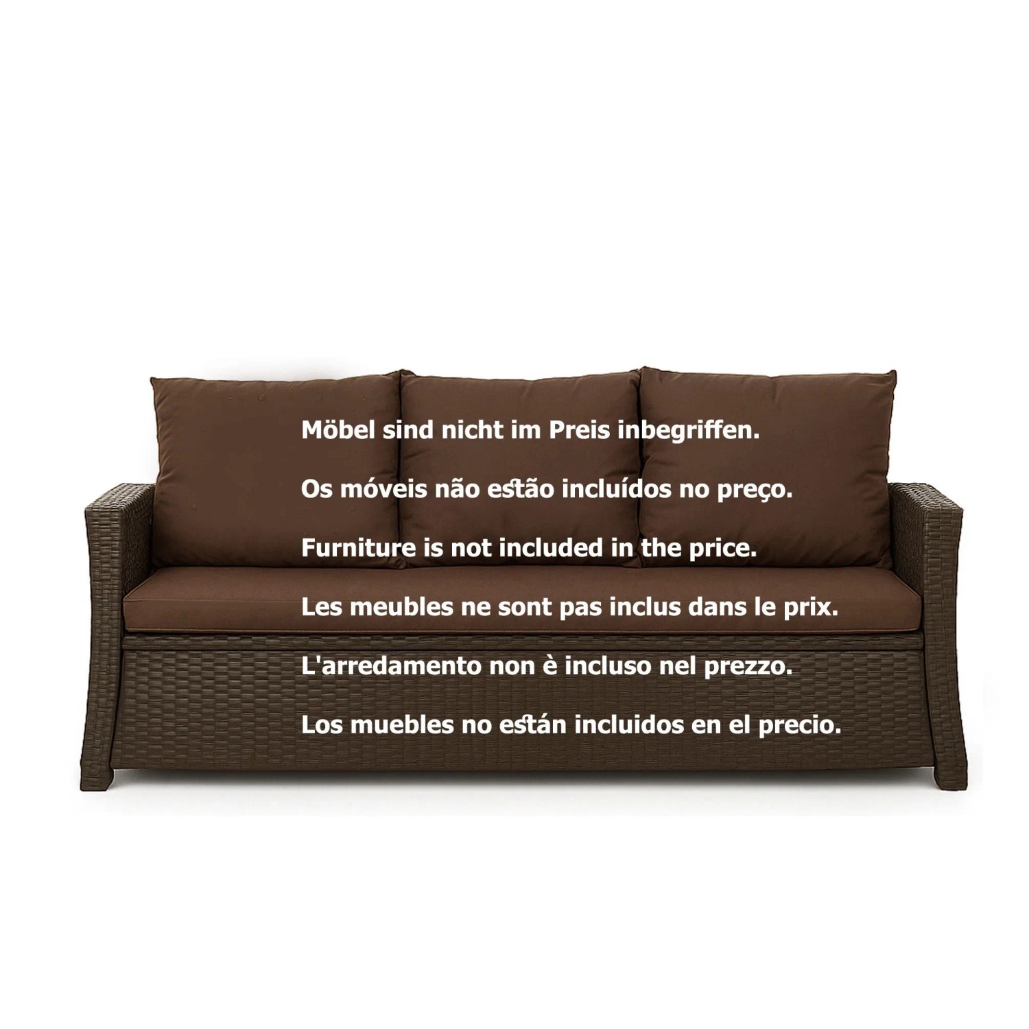 Setgarden  Mix Bench Kissen Outdoor Kissen Bankauflage 120x60+2x50x56cm Kissen Für 2-Sitzer Bänke 1tlg 1tlg Braun_4