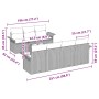vidaXL Garten-Sofa-Set, 8-teilig, beige Poly Rattan, mit Maßen. Ideal für Terrasse und Garten.