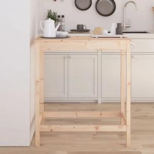 vidaXL Bartisch aus Kiefernholz, 100x50x110 cm. Stabiler Bistrotisch für Küche oder Esszimmer.