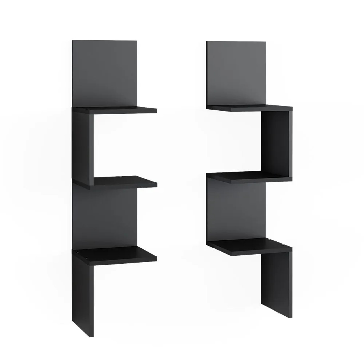 Vicco Eckregal Paolo Schwarz 28 x 116 2er Set Art Nr 52104