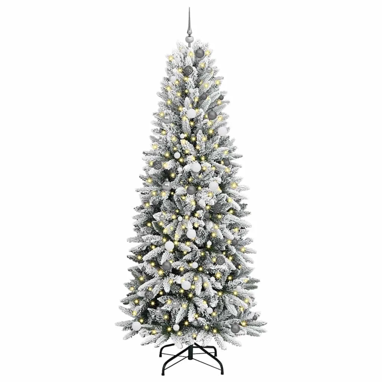 vidaXL Künstlicher Weihnachtsbaum mit 300 LEDs Weiß 93 x 93 x 240 cm 3396068
