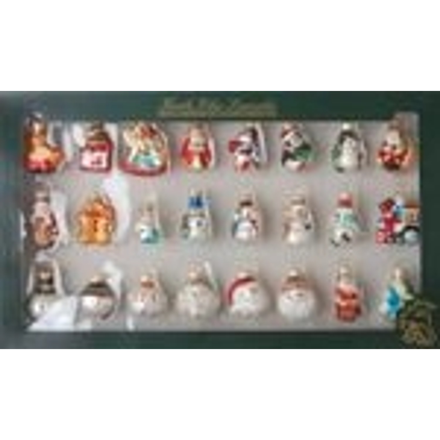 Christbaumschmuck Figurensortiment Glas 3cm 24Stück