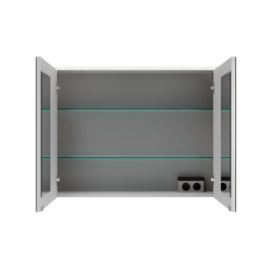 Fackelmann Badmöbel Spiegelschrank B.Round 90 cm Sandeiche